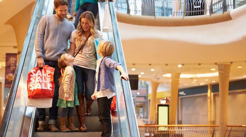 Shopping for the family at the Myer Centre